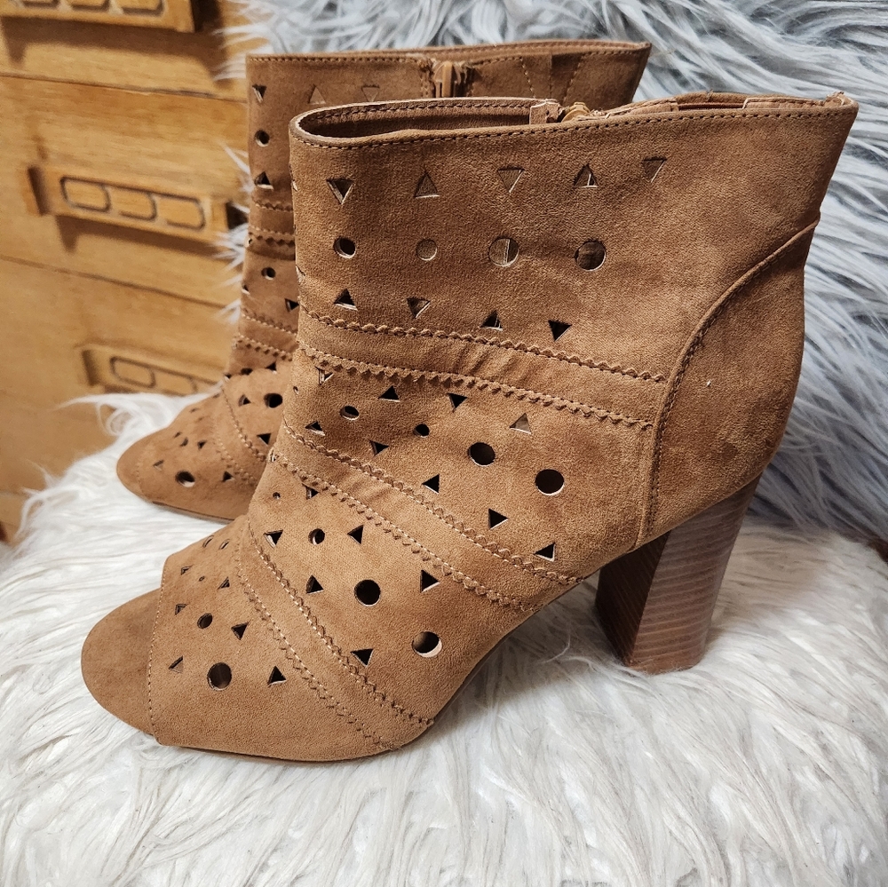 Torrid Brown Ankle Boots with Tan Accents